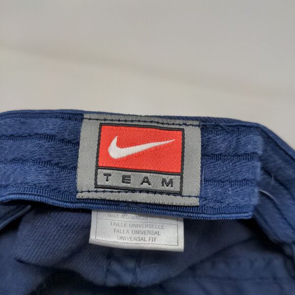Nike Team Navy Fitted Hat Blue Size Universal Fit Embroidered Logo - Picture 11 of 12